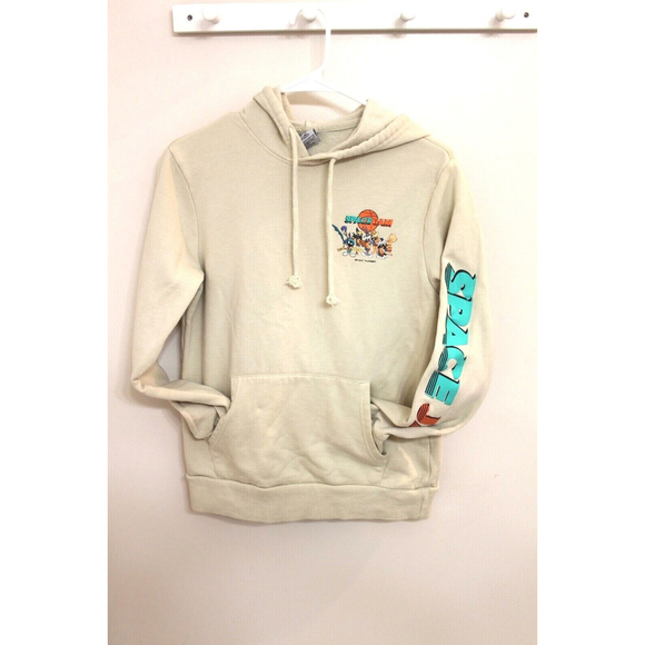 Space Jam A New Legacy Hoodie Child Sm Beige Stay Tuned Sweatshirt Long Sleeve - Picture 3 of 8